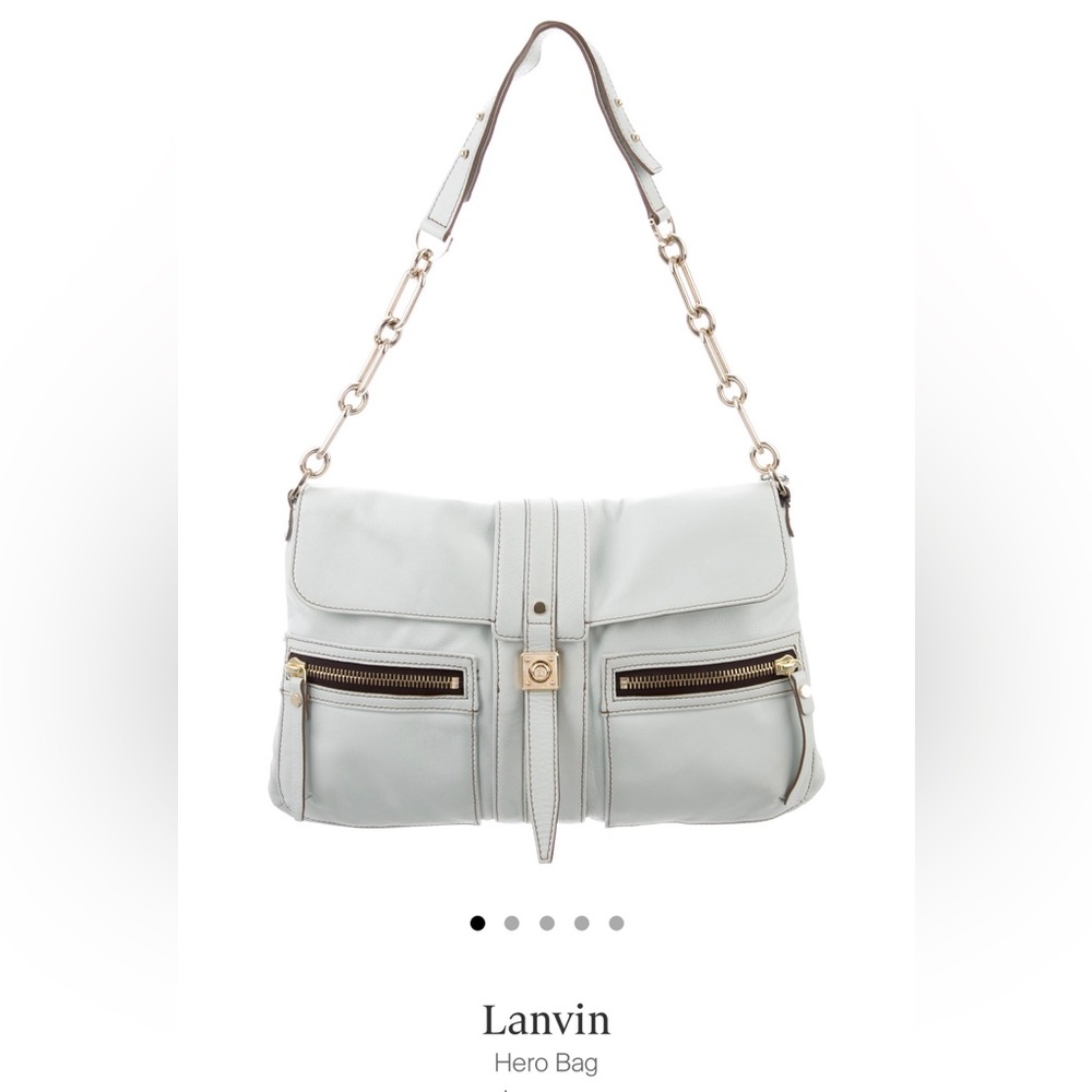 RARE Lanvin Sac Hero Leather Bag, Alber Elbaz. SS07 or SS09.